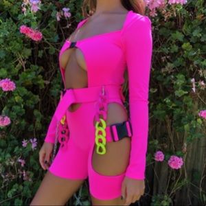 Lipt Label Hot Pink Leotard